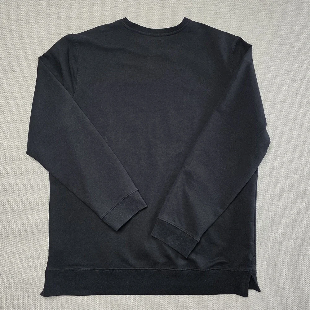 CUTS Sweatshirt Split Hem Fleece Crew Hyperloop Pullover Signature Black Men XXL
